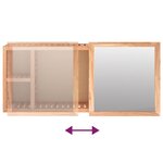 vidaXL Armoire à miroir 80x17x34 cm Bois massif de noyer