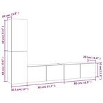 vidaXL Ensemble de meubles TV 4 Pièces Chêne marron Bois d'ingénierie