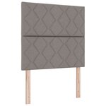vidaXL Lit à sommier tapissier avec matelas et banc taupe 90x190 cm en tissu