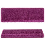 vidaXL Tapis d'escalier 15 Pièces 65x21x4 cm Violet