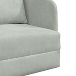 vidaXL Canapé-lit au sol 2 en 1 Gris clair 65x80x83 cm Velours