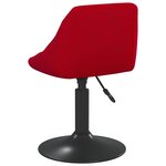 vidaXL Chaises à manger pivotantes lot de 6 rouge bordeaux velours