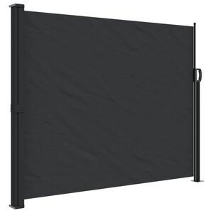 vidaXL Auvent latéral rétractable noir 160x300 cm