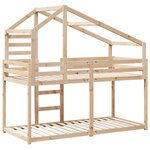 vidaXL Lit superposé sans matelas 90x190 cm bois de pin massif