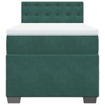 vidaXL Sommier à lattes de lit avec matelas Vert foncé 90x190 cm