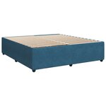 vidaXL Sommier à lattes de lit et matelas bleu 180x200 cm velours