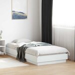vidaXL Cadre de lit sans matelas blanc 90x190 cm bois d'ingénierie