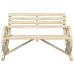 vidaXL Banc de jardin 2 places bois de sapin massif
