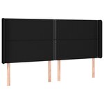 vidaXL Sommier à lattes de lit matelas et LED Noir 200x200 cm Tissu