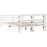 vidaXL Cadre de lit sans matelas blanc 160x200 cm bois de pin massif