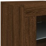 vidaXL Buffet avec lumières LED chêne marron 162x37x67 cm
