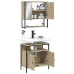 vidaXL Ensemble de meubles de salle de bain 2 Pièces chêne sonoma