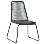 vidaXL Chaises d'extérieur lot de 2 Résine tressée Noir