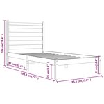 vidaXL Cadre de lit sans matelas bois de pin massif