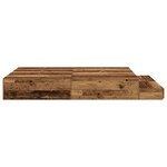 vidaXL Cadre de lit de rangement en bois ancien 135x190 cm