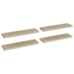 vidaXL Étagères murales flottantes 4 Pièces chêne 90x23 5x3 8 cm MDF