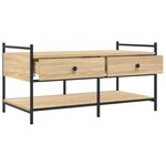 vidaXL Table basse chêne sonoma 99x50x50 cm bois d'ingénierie