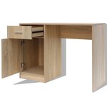 vidaXL Bureau avec tiroir et placard Chêne 100x40x73 cm