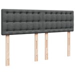 vidaXL Sommier à lattes de lit avec matelas Gris foncé 140x190cm Tissu