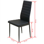 vidaXL Ensemble de table et chaise de salle à manger 3 pièces noir