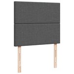 vidaXL Sommier à lattes de lit avec matelas Gris foncé 120x200cm Tissu