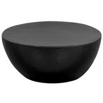 vidaXL Table basse Aluminium martelé 70 x 30 cm Noir