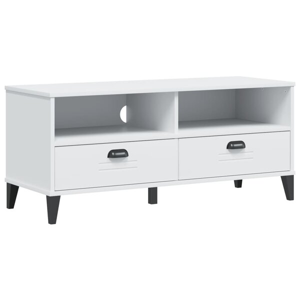 vidaXL Meuble TV VIKEN blanc bois d'ingénierie
