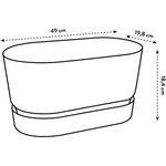 Planteur Ovale - Plastique recyclé - Résistant au gel - Ø 50 - Noir