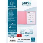 Paquet De 100 Sous-chemises Super 60 - 22x31cm - Vert Clair - X 10 - Exacompta