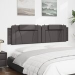 vidaXL Coussin de tête de lit gris 200 cm similicuir