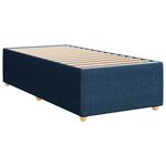 vidaXL Sommier à lattes de lit avec matelas Bleu 100x200 cm Tissu