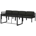 Salon de jardin meuble d'extérieur ensemble de mobilier 5 pièces avec coussins aluminium anthracite 02_0016298