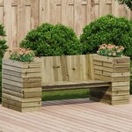 vidaXL Banc avec jardinières 167 5x60x65 cm bois de pin imprégné