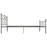 vidaXL Cadre de lit sans matelas gris métal 160x200 cm