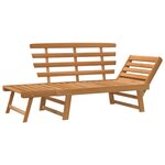 vidaXL Banc de jardin 2-en-1 190 cm Bois solide d'acacia