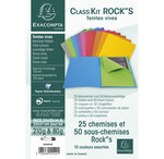 Kit De Classement Class'kit 25 Chemise Rock''s 210 + 50 Sous-chemises Rock''s 80 - Couleurs Assorties - X 10 - Exacompta