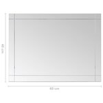 vidaXL Miroir mural 60x40 cm Verre