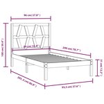 vidaXL Cadre de lit sans matelas bois massif 90x200 cm
