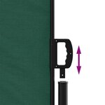 vidaXL Auvent latéral rétractable vert foncé 220x300 cm