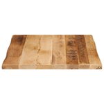 vidaXL Dessus de table bord vivant 60x60x2 5 cm bois de manguier brut