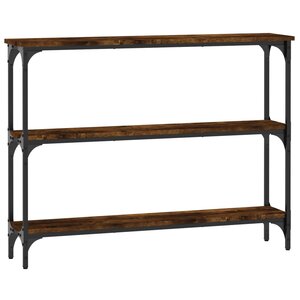 vidaXL Table console chêne fumé 100x22 5x75 cm bois d'ingénierie