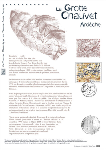 Document philatélique - La grotte Chauvet