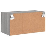 vidaXL Meuble TV mural sonoma gris 60x30x30 cm bois d'ingénierie