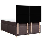 vidaXL Sommier à lattes de lit avec matelas Marron foncé 160x200 cm