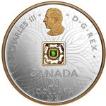 Pièce de monnaie en Argent 20 Dollars g 20.8 Millésime 2025 Elements of Nature DANCING AMMOLITE EARTH