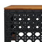 vidaXL Salon de jardin 7 Pièces avec coussins noir résine tressée