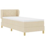 Lit Box Spring vidaXL avec Matelas en Crème - 80x200 cm