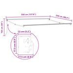 Store Rétractable Manuel vidaXL Gris 350x250 cm
