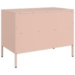 vidaXL Meuble TV rose 68x39x50 5 cm acier laminé à froid