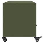 vidaXL Meuble TV vert olive 100 5x39x43 5 cm acier laminé à froid